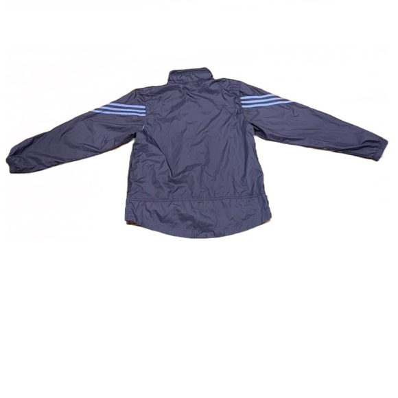 💨 Adidas Vintage Vented Windbreaker | Hidden Hood | Size Small | Navy | EUC - Picture 5 of 14